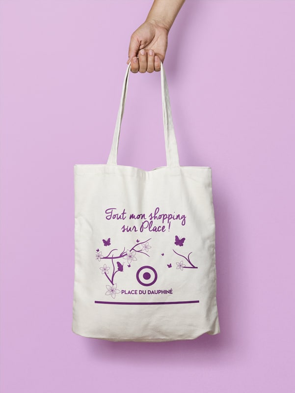 Tote Bag Place du Dauphiné - Braderie Anniversaire 2018 - Agence de communication Akinai Akinaï